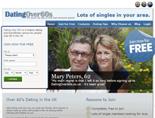 Tablet Screenshot of datingover60s.co.uk